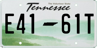 TN license plate E4161T