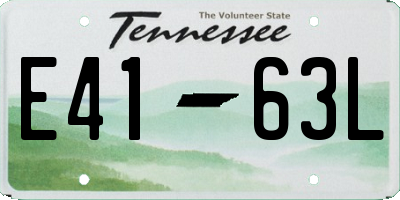 TN license plate E4163L