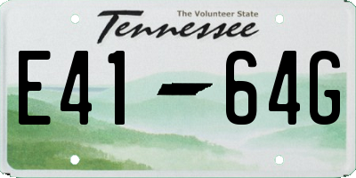 TN license plate E4164G