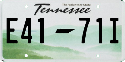 TN license plate E4171I
