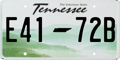TN license plate E4172B