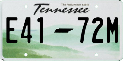 TN license plate E4172M