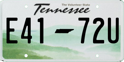 TN license plate E4172U