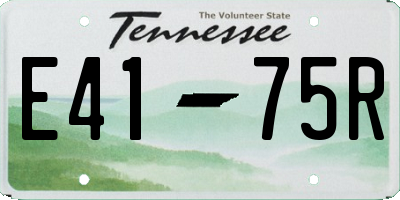 TN license plate E4175R