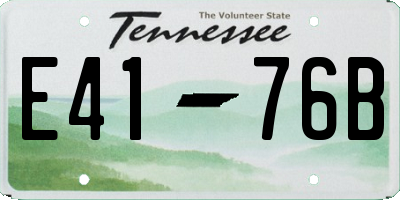 TN license plate E4176B