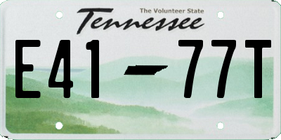 TN license plate E4177T