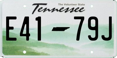 TN license plate E4179J