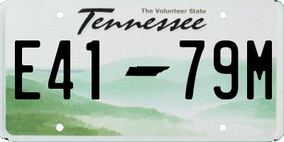 TN license plate E4179M