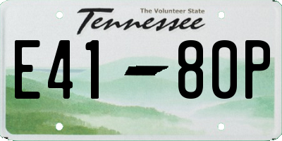 TN license plate E4180P