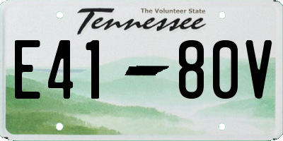 TN license plate E4180V