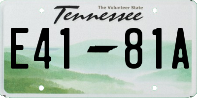 TN license plate E4181A
