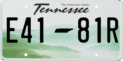 TN license plate E4181R