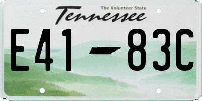 TN license plate E4183C