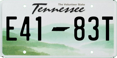 TN license plate E4183T
