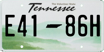 TN license plate E4186H