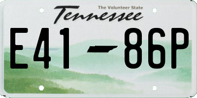 TN license plate E4186P