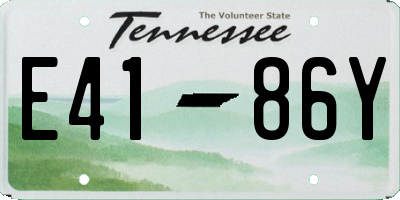 TN license plate E4186Y
