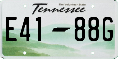 TN license plate E4188G