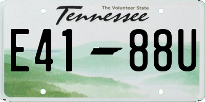 TN license plate E4188U