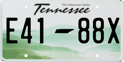 TN license plate E4188X