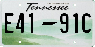 TN license plate E4191C