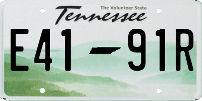 TN license plate E4191R