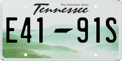 TN license plate E4191S