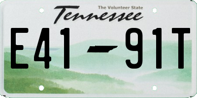 TN license plate E4191T
