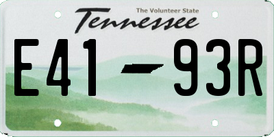 TN license plate E4193R
