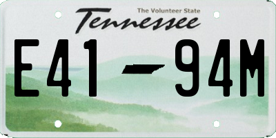 TN license plate E4194M