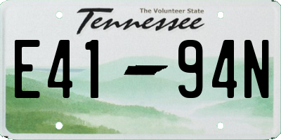 TN license plate E4194N