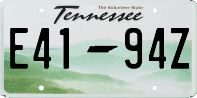 TN license plate E4194Z