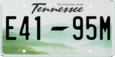 TN license plate E4195M