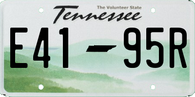 TN license plate E4195R