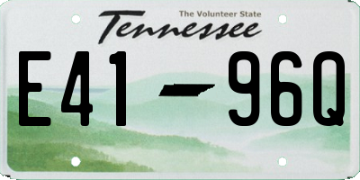 TN license plate E4196Q