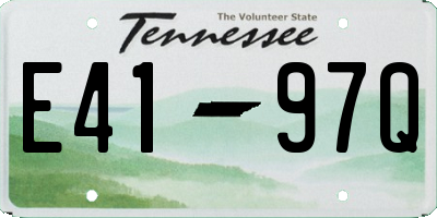 TN license plate E4197Q