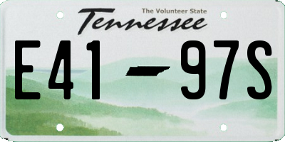 TN license plate E4197S