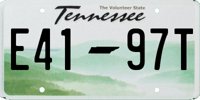 TN license plate E4197T
