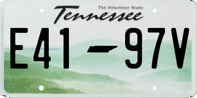 TN license plate E4197V