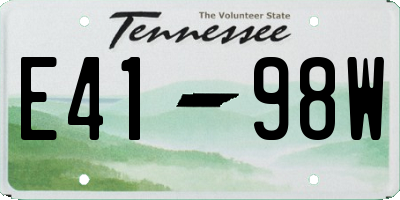 TN license plate E4198W