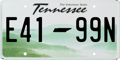 TN license plate E4199N