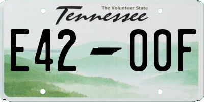 TN license plate E4200F