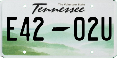 TN license plate E4202U