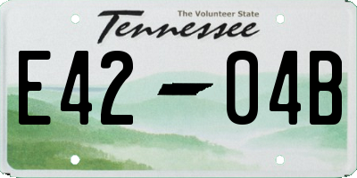 TN license plate E4204B