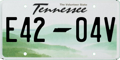TN license plate E4204V