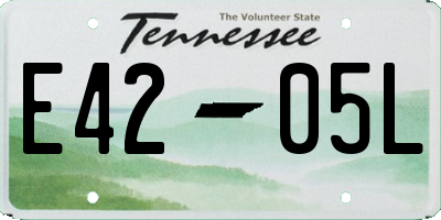 TN license plate E4205L