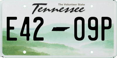 TN license plate E4209P