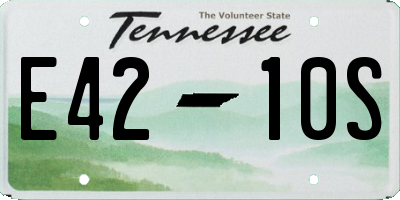 TN license plate E4210S