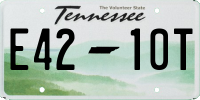 TN license plate E4210T