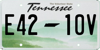 TN license plate E4210V